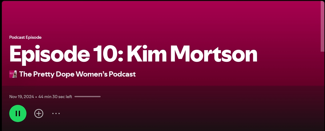 Image displaying the Pretty Dope Women's podcast title